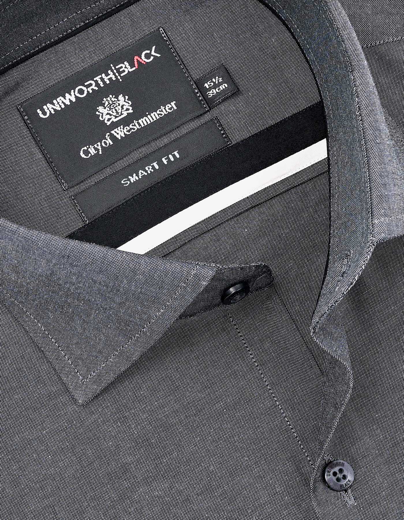 Plain Charcoal Tailored Smart Fit Shirt FS2381-2SF-15