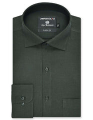 Plain D Green Classic Fit Shirt FS2383-1RF-14.5
