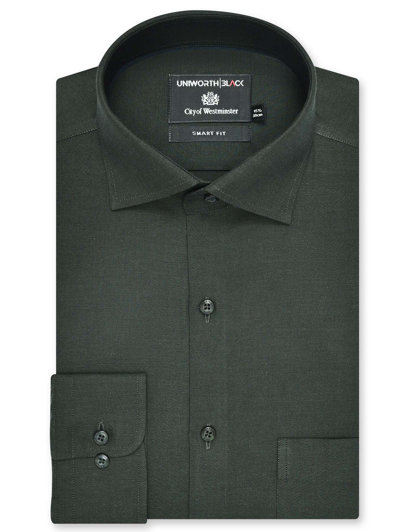Plain D Green Tailored Smart Fit Shirt FS2383-1SF-14.5