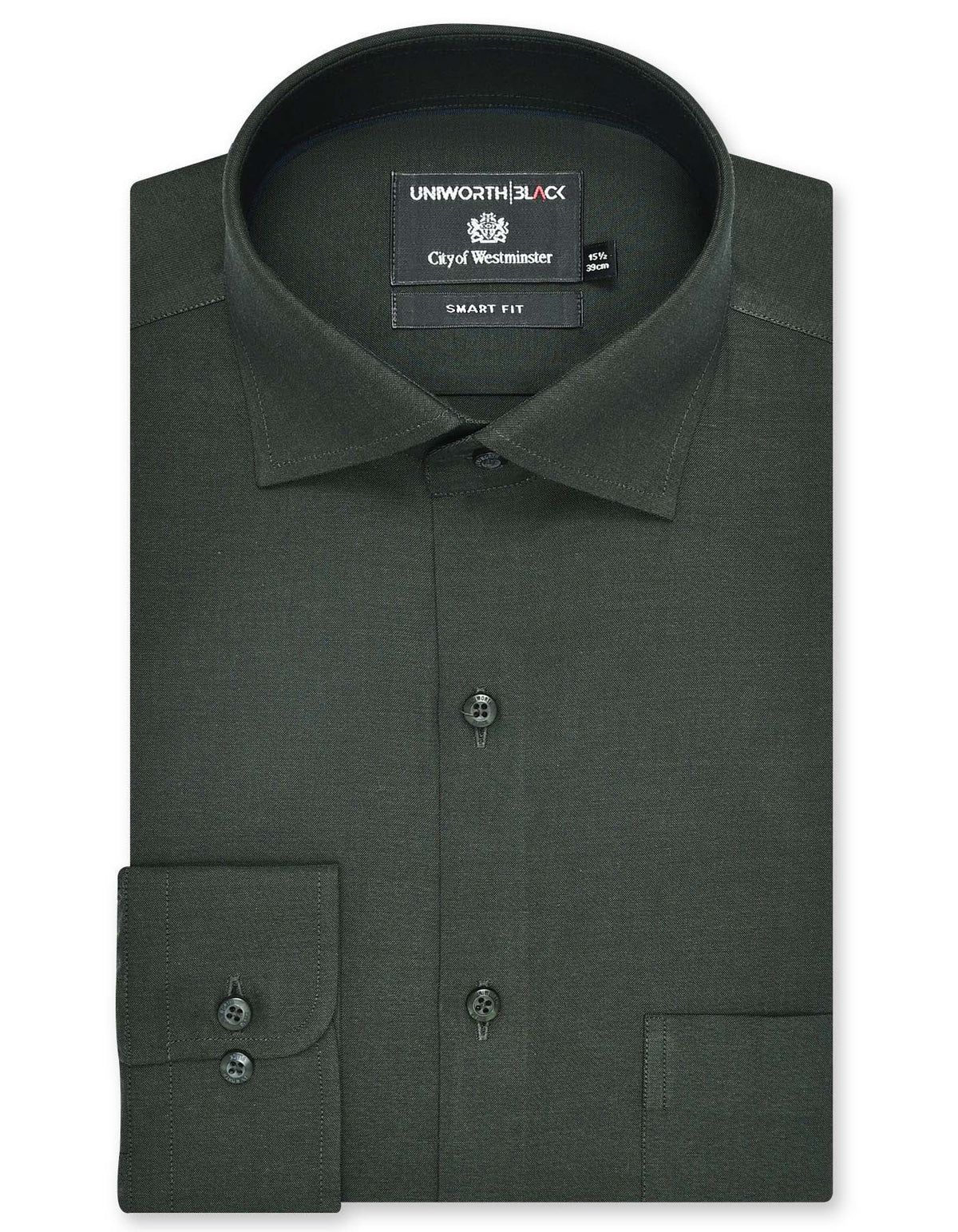 Plain D Green Tailored Smart Fit Shirt FS2383-1SF-14.5