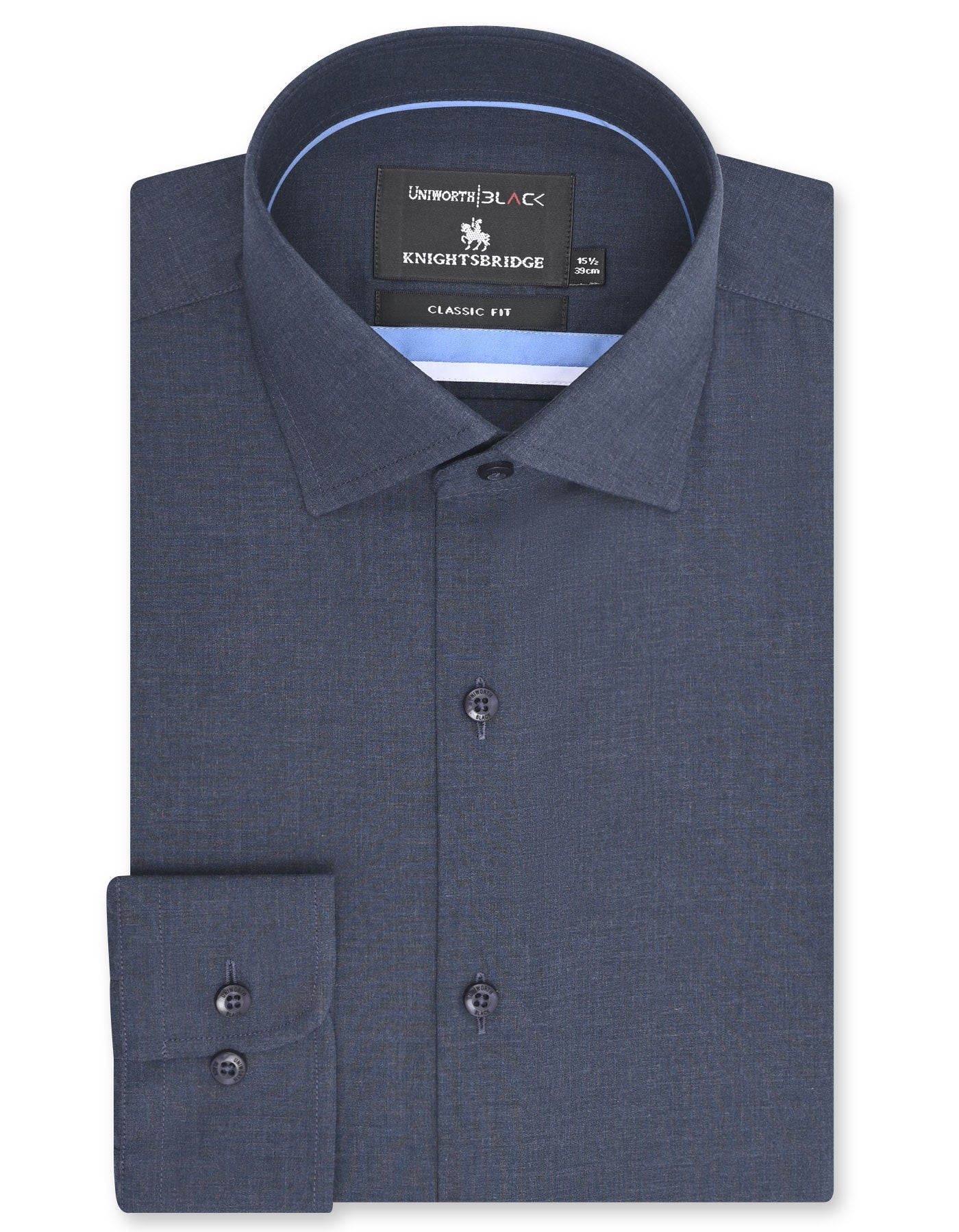 Plain Navy Classic Fit Shirt FS2397-1RF-14.5