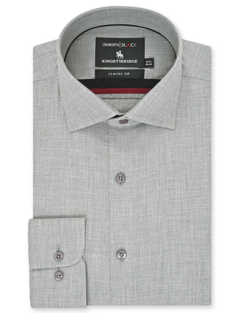 Grey Plain Classic Fit Shirt