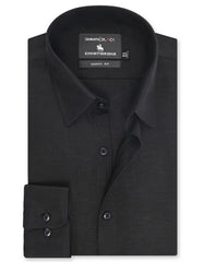Plain Black Tailored Smart Fit Shirt FS2405-3SF-14.5
