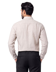 Fawn Plain Tailored Smart Fit Linen Shirt