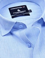 Sky Plain Classic Fit Linen Shirt