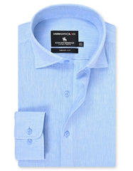 Sky Plain Tailored Smart Fit Linen Shirt
