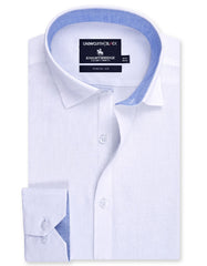 White Plain Classic Fit Linen Shirt