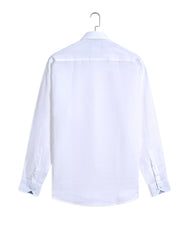 White Plain Tailored Smart Fit Linen Shirt