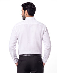 White Plain Classic Fit Linen Shirt