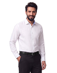 White Plain Classic Fit Linen Shirt
