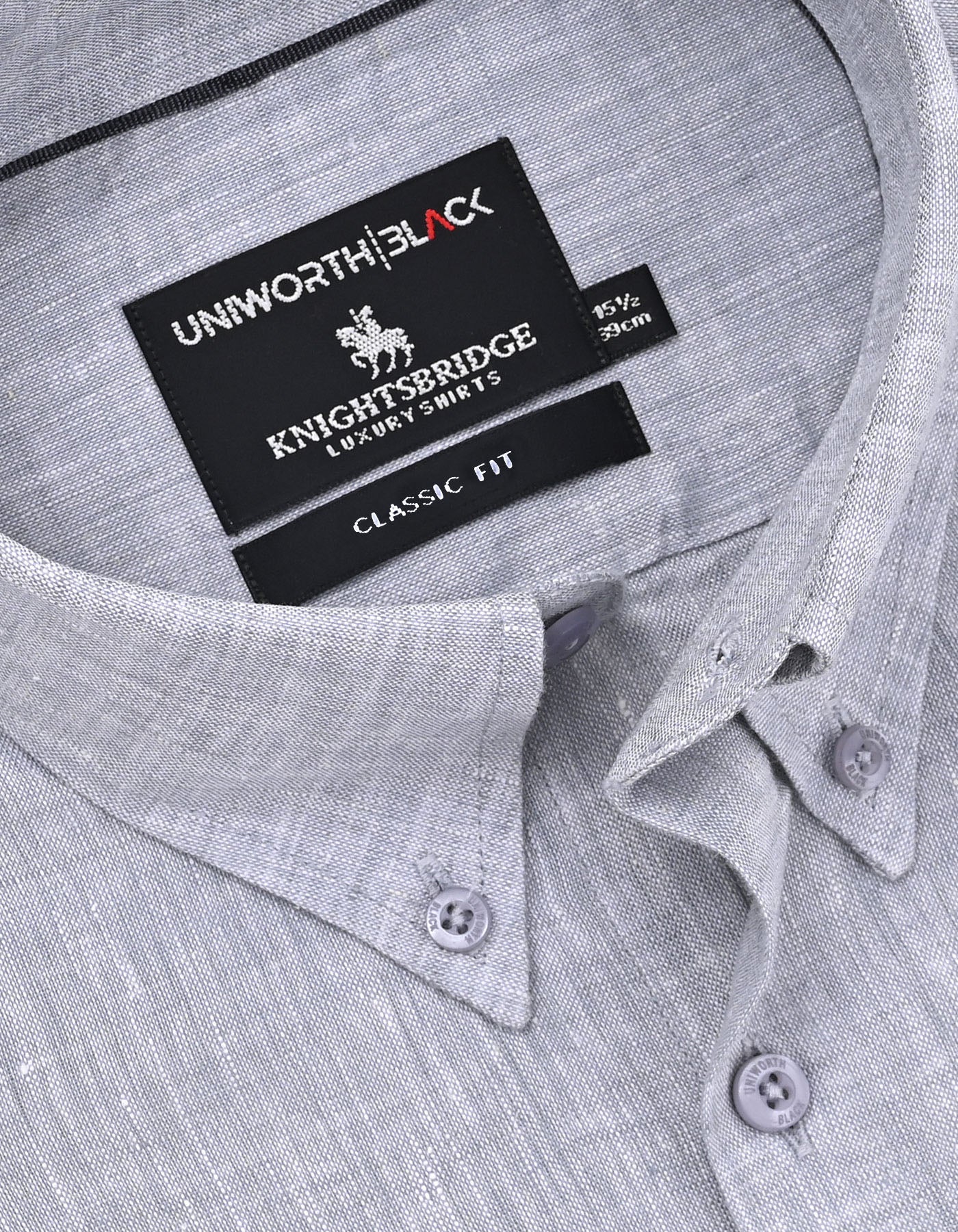 Plain L Grey Classic Fit Shirt FS2416-3RF-15