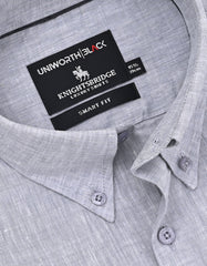 Plain L Grey Tailored Smart Fit Shirt FS2416-3SF-15