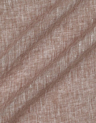 L Brown Plain Tailored Smart Fit Linen Shirt