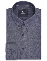 Plain D Grey Classic Fit Shirt FS2425-3RF-14.5