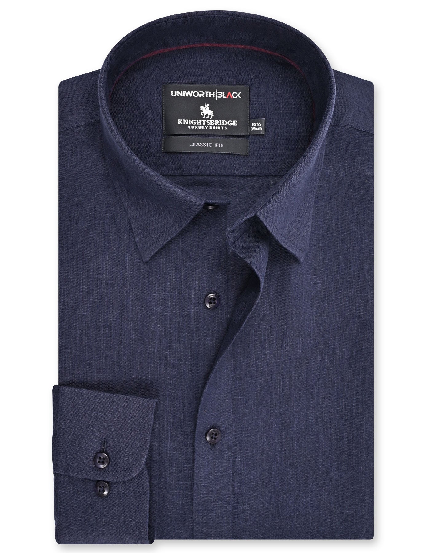 Plain Navy Classic Fit Shirt FS2426-1RF-14.5