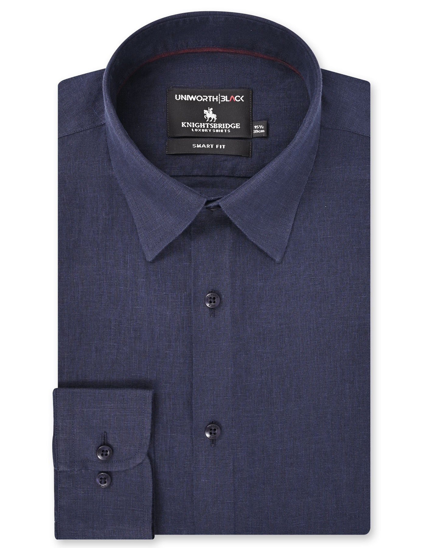 Plain Navy Tailored Smart Fit Shirt FS2426-1SF-15.5