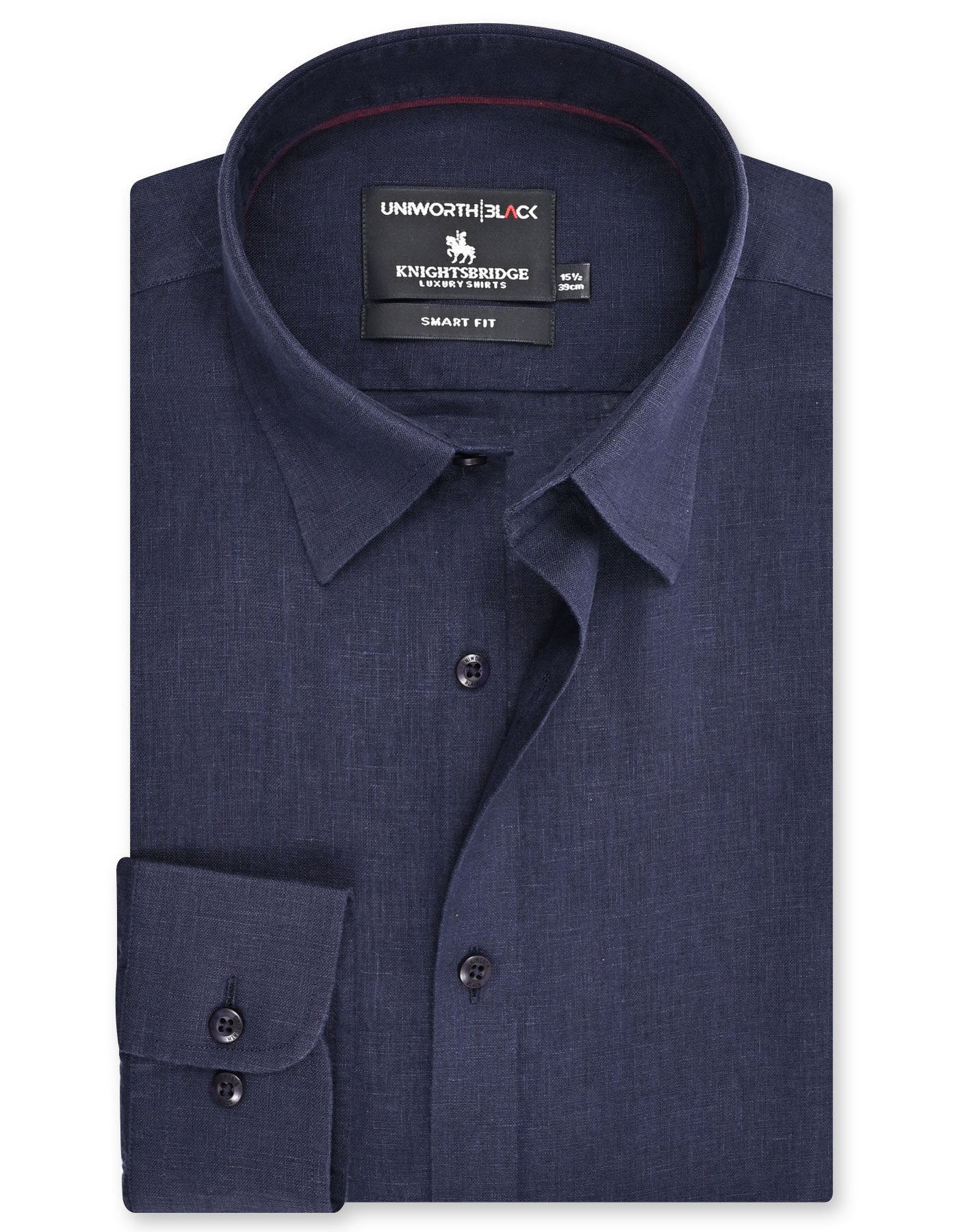 Plain Navy Tailored Smart Fit Shirt FS2426-1SF-14.5