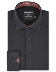 Black Plain Classic Fit Linen Shirt