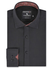Black Plain Tailored Smart Fit Linen Shirt
