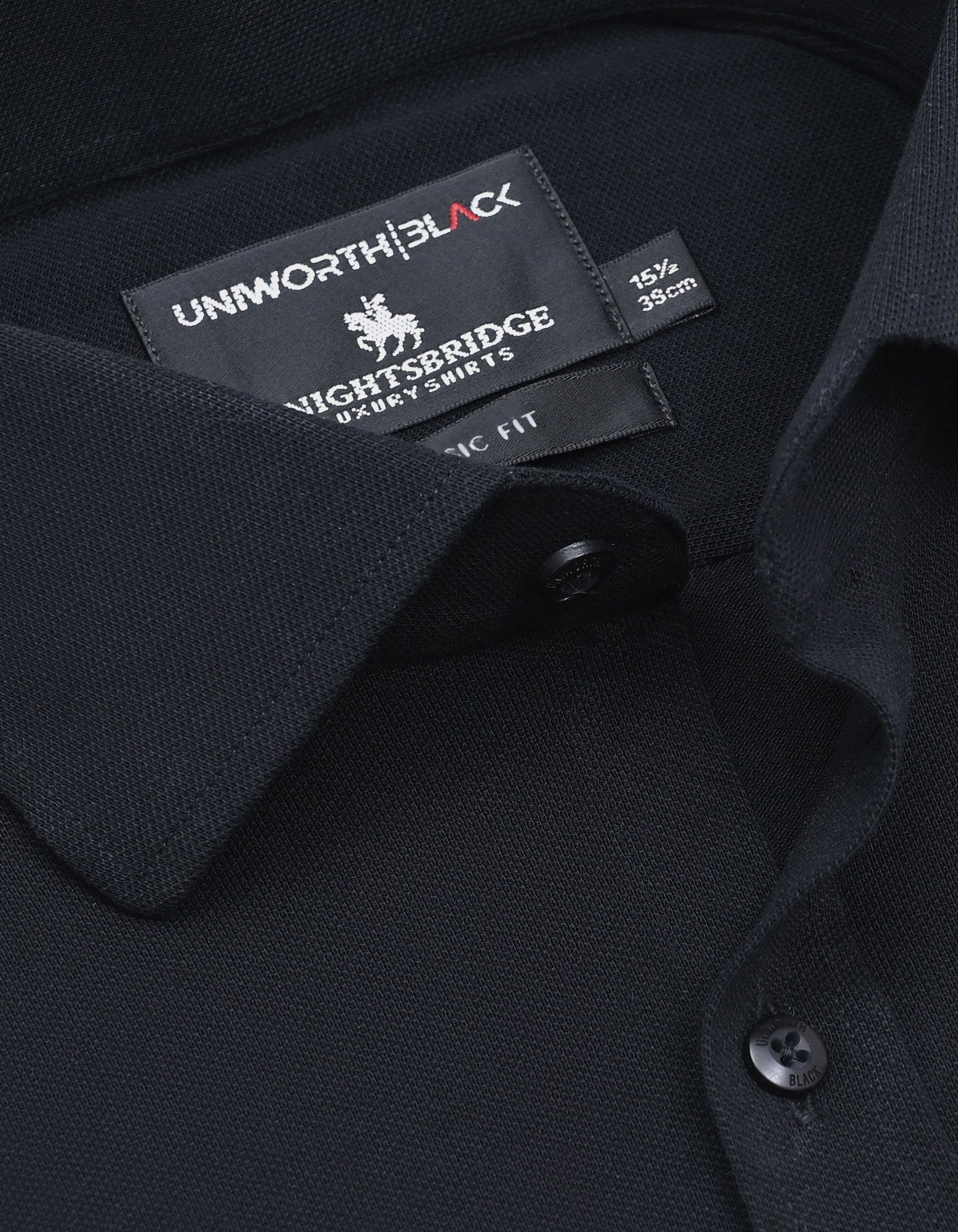 Plain Black Classic Fit Shirt FS26RF-15