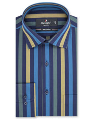 Stripe Navy/Olive Tailored Smart Fit Shirt FS2712-1SF-14.5
