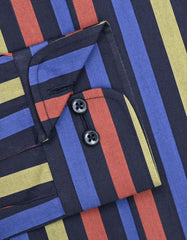 Stripe Navy/Red Classic Fit Shirt FS2713RF-15.5