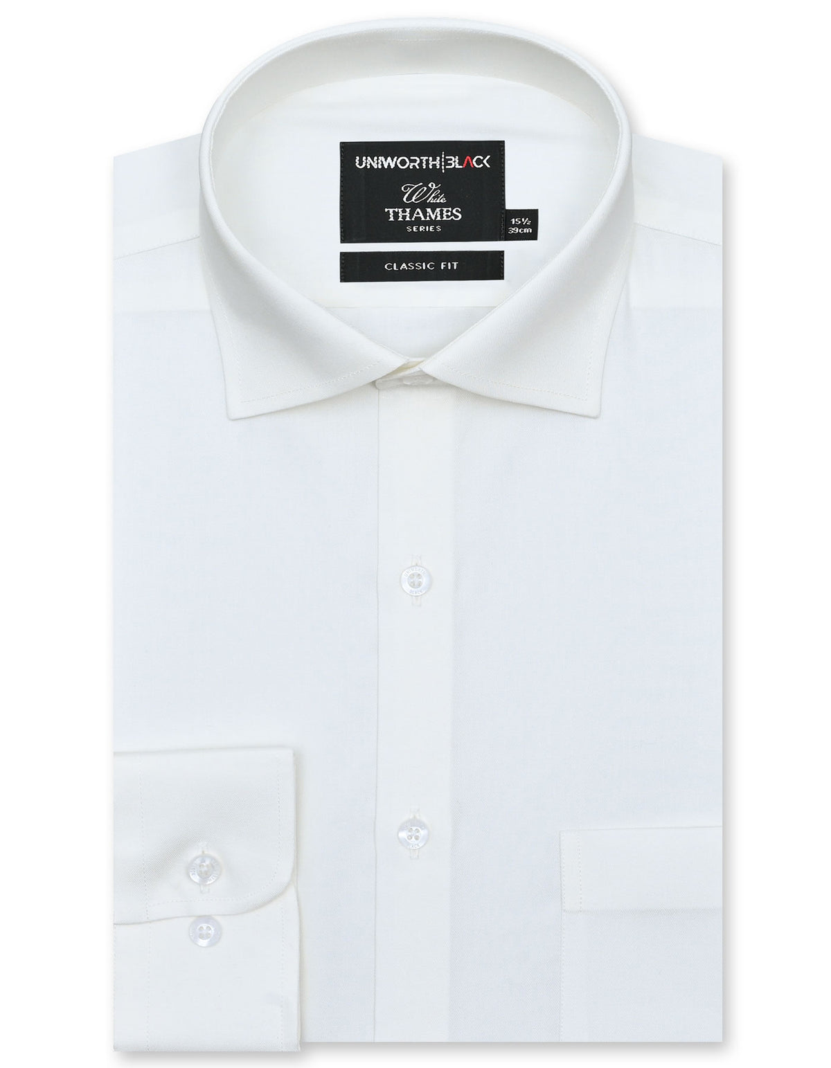 Plain Off White Classic Fit Shirt FS2715-4RF-14.5