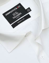 Plain Off White Tailored Smart Fit Shirt FS2715-4SF-15