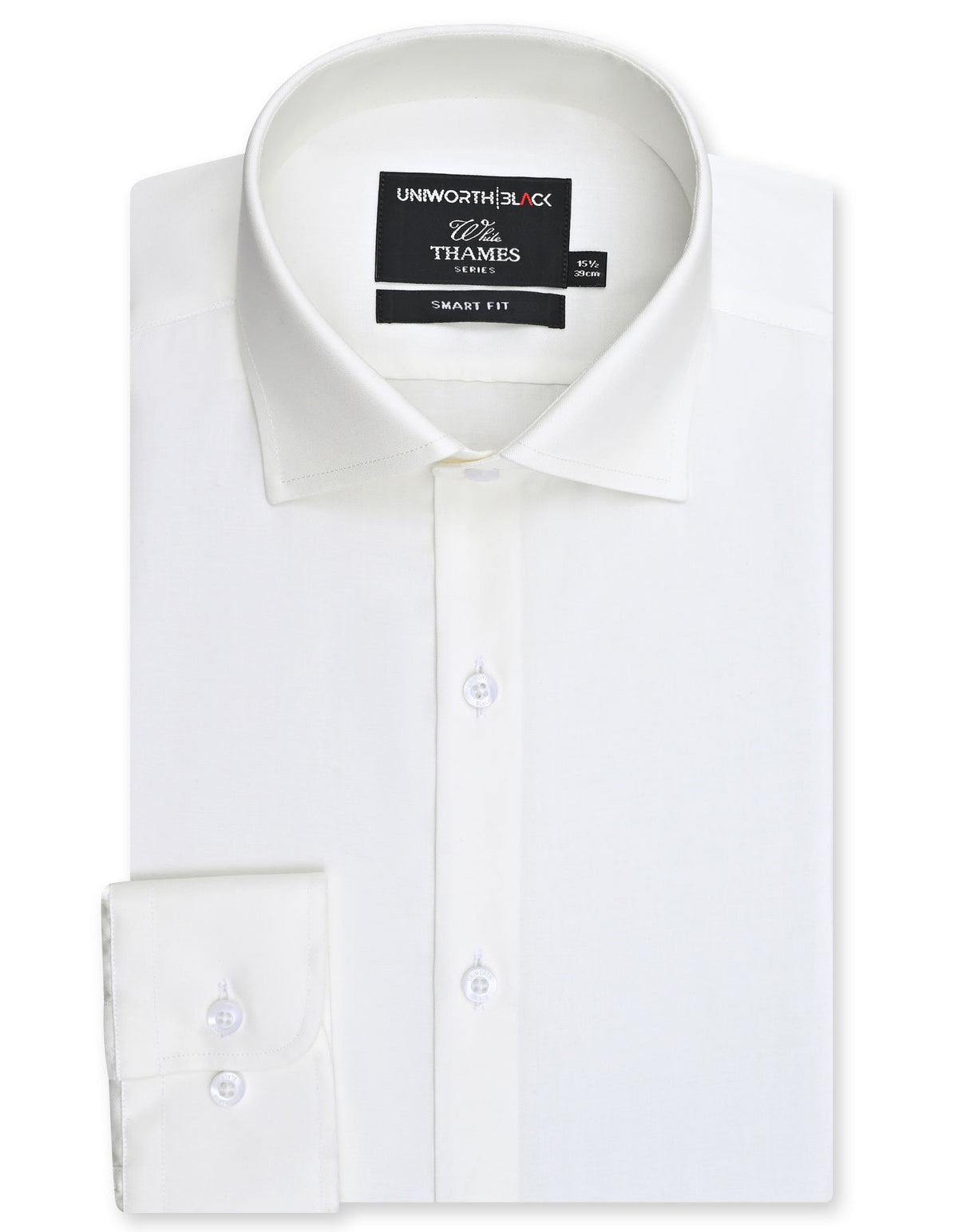 Plain Off White Tailored Smart Fit Shirt FS2715-5SF-14.5