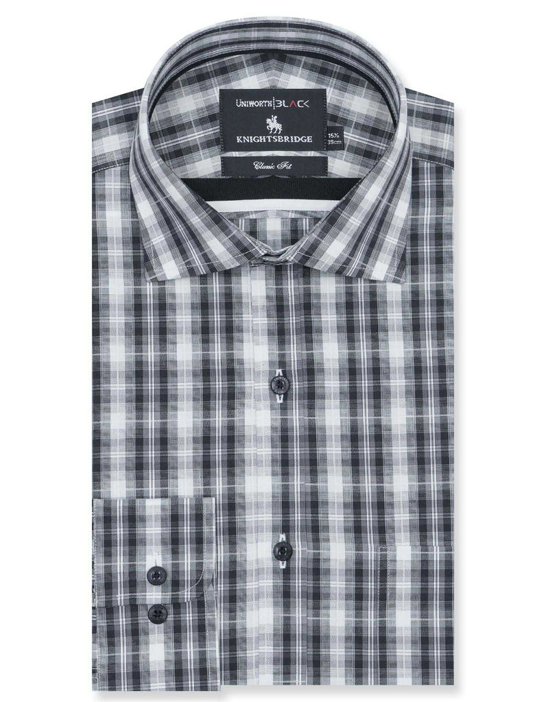 Check White/Black Classic Fit Shirt