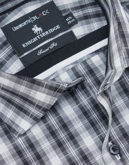 Check White/Black Tailored Smart Fit Shirt FS2720-1SF-15