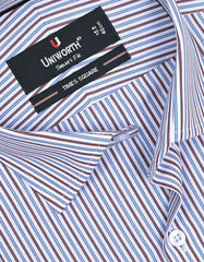Stripe Maroon Tailored Smart Fit Shirt FS2720-2SF-15