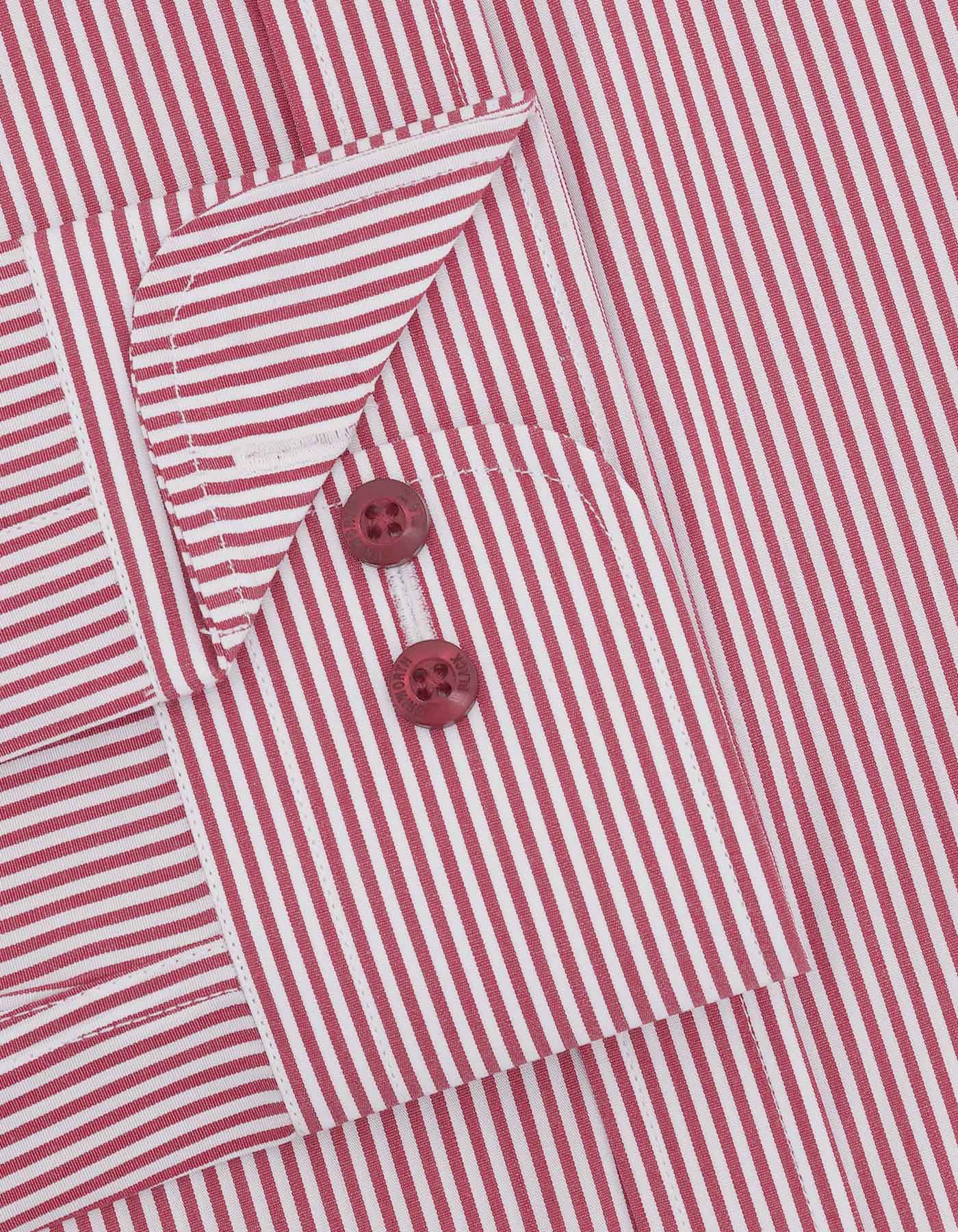 Stripe White/Red Tailored Smart Fit Shirt FS2720SF-15.5