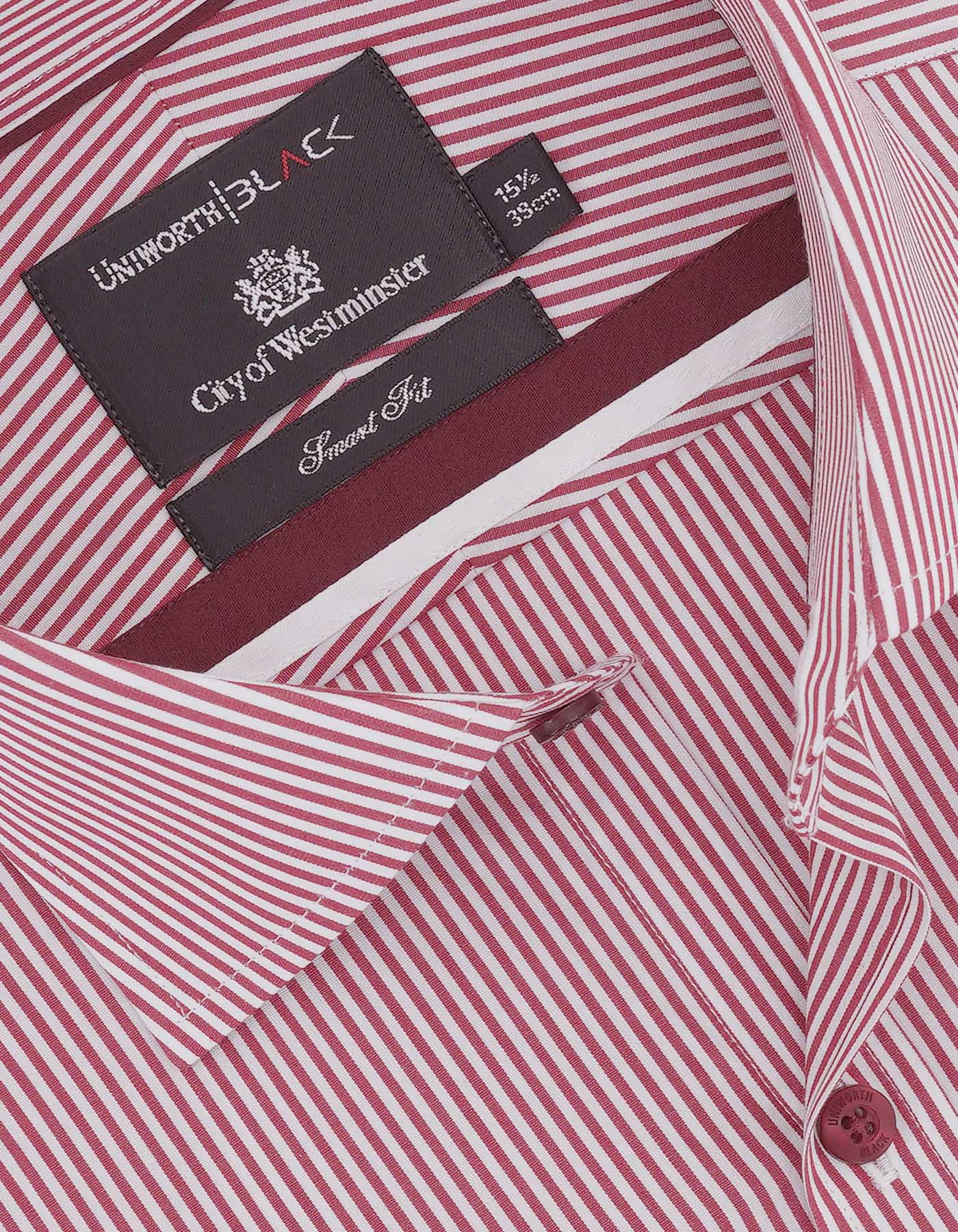 Stripe White/Red Tailored Smart Fit Shirt FS2720SF-15