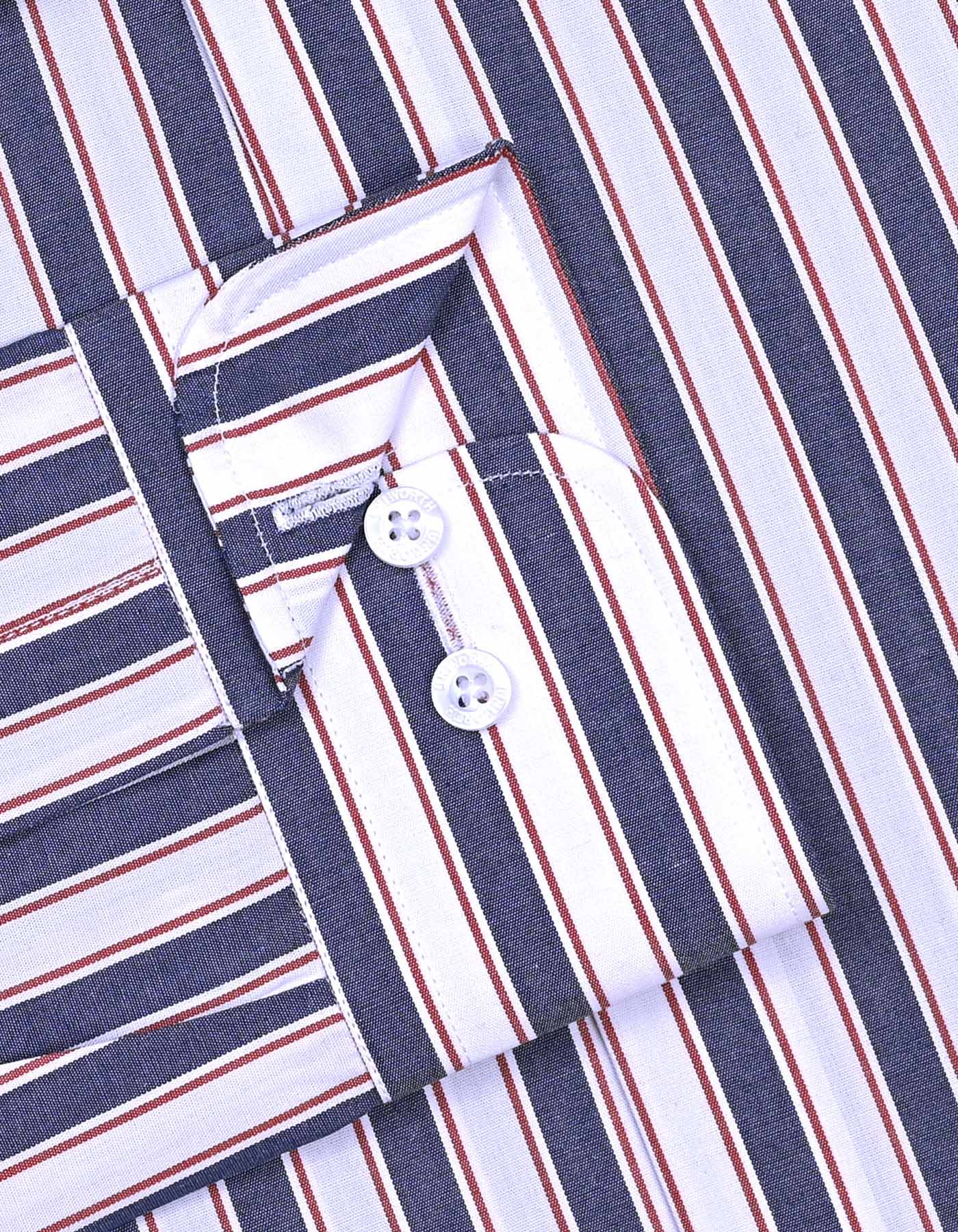 Stripe Maroon Tailored Smart Fit Shirt FS2722-2SF-15.5