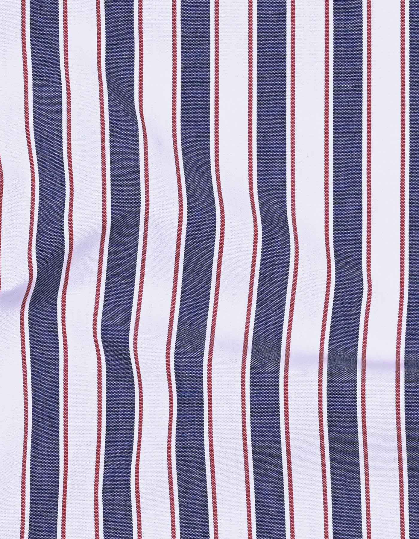 Stripe Maroon Tailored Smart Fit Shirt FS2722-2SF-16