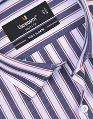 Stripe Maroon Tailored Smart Fit Shirt FS2722-2SF-15