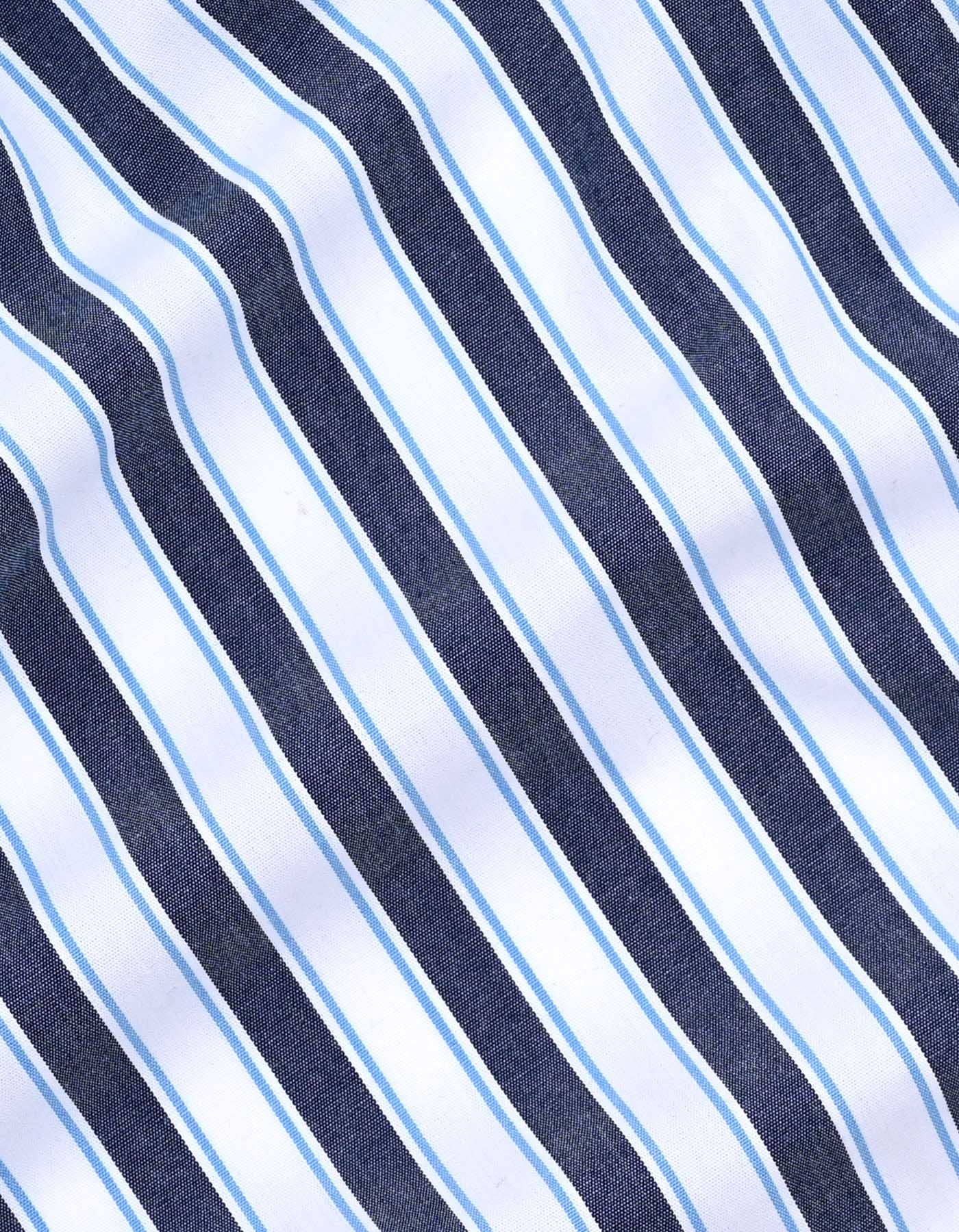 Stripe Blue Tailored Smart Fit Shirt FS2723SH-16