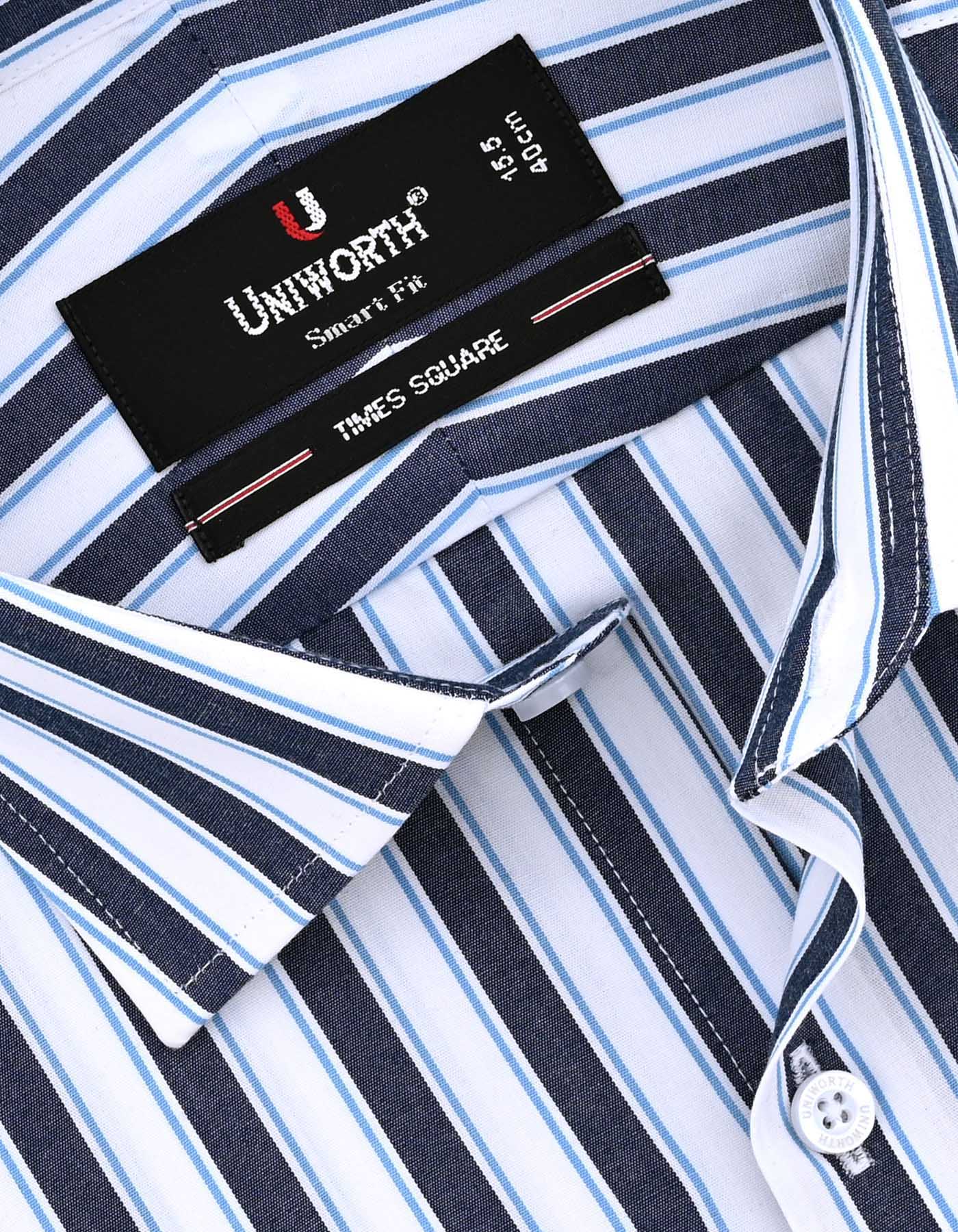 Stripe Blue Tailored Smart Fit Shirt FS2723SH-15