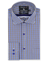 Check White/Royal Blue Tailored Smart Fit Shirt FS2724-1SF-14.5
