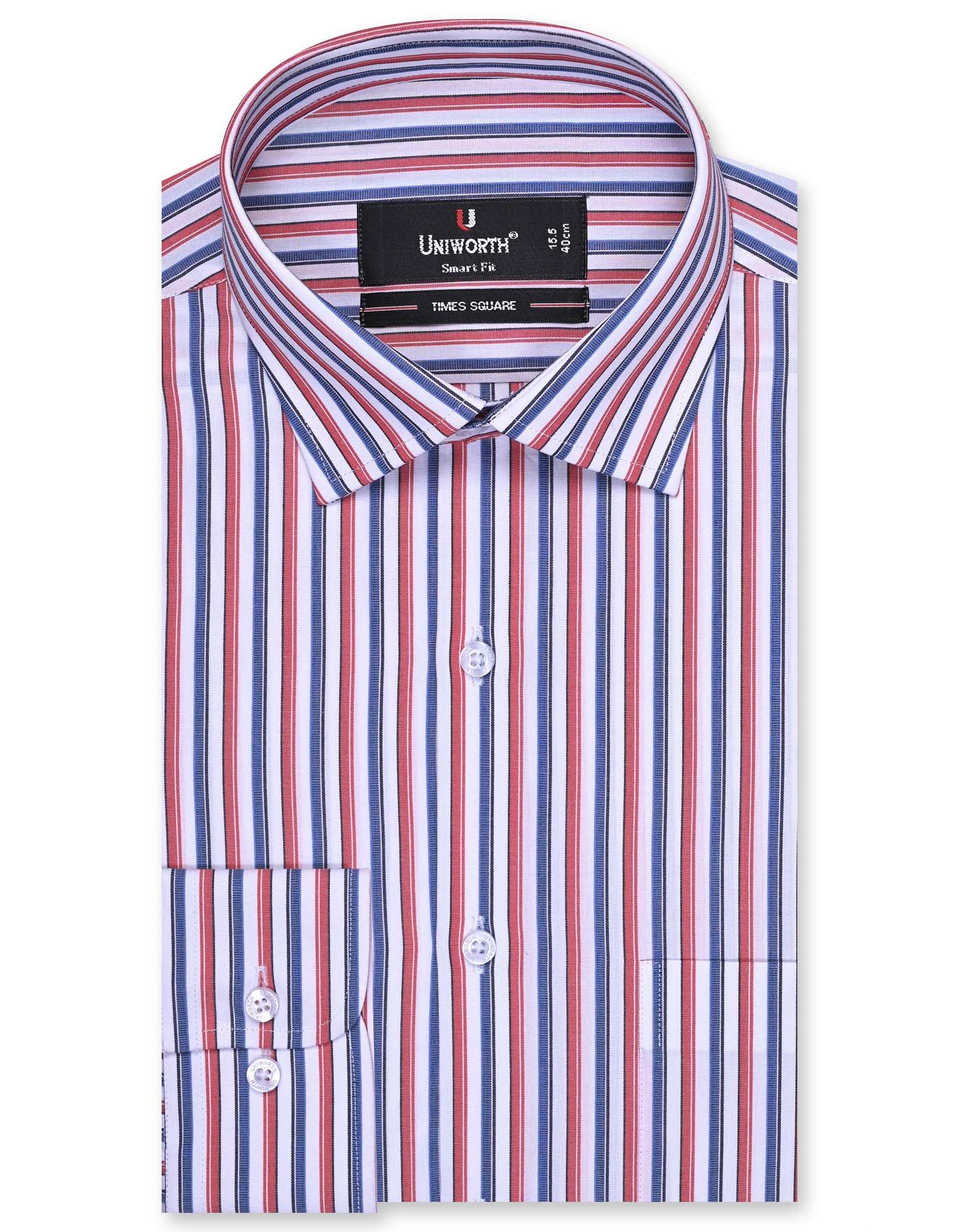 Stripe Red Tailored Smart Fit Shirt FS2724-2SF-14.5