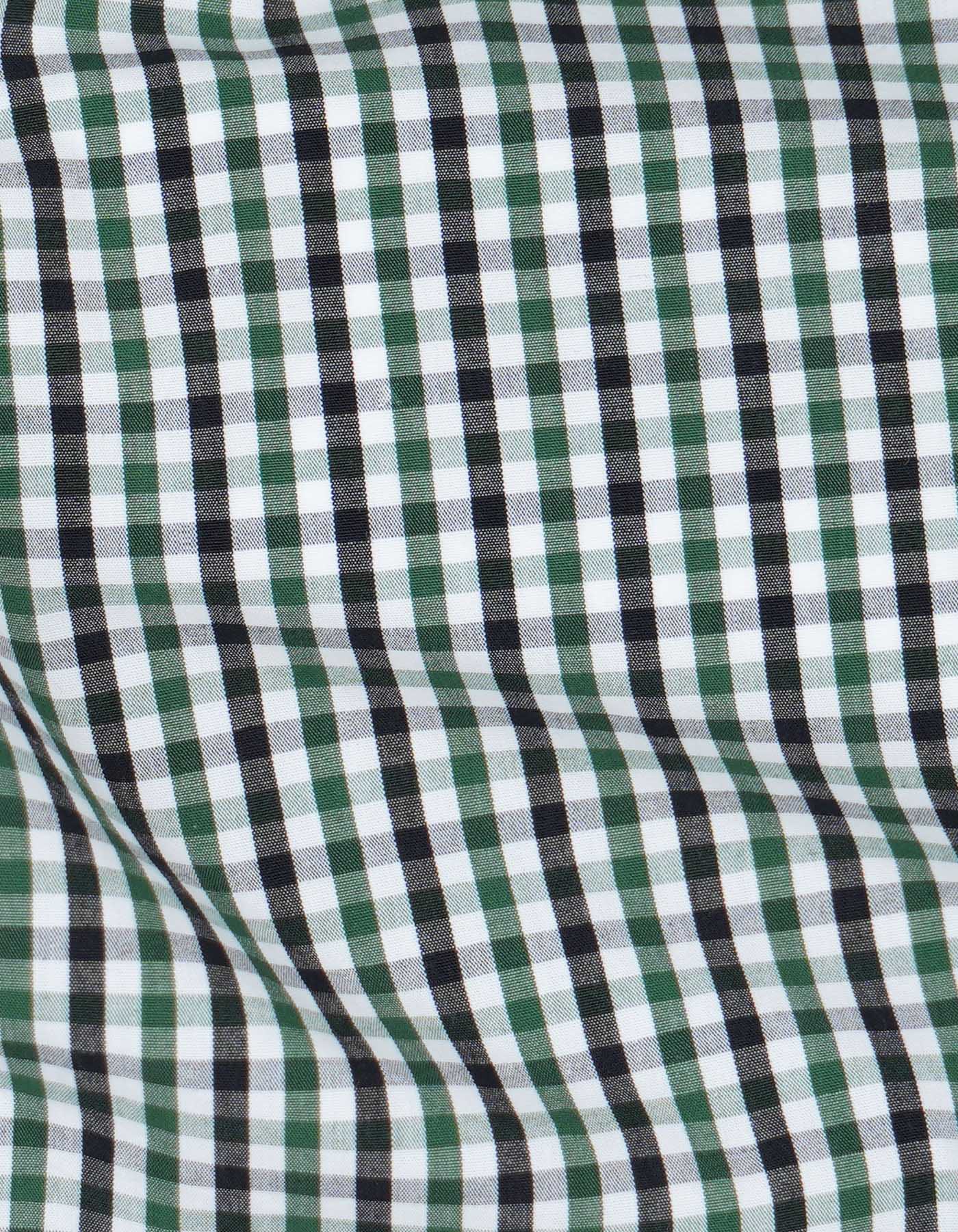 Check White/Green Tailored Smart Fit Shirt FS2725-1SF-16