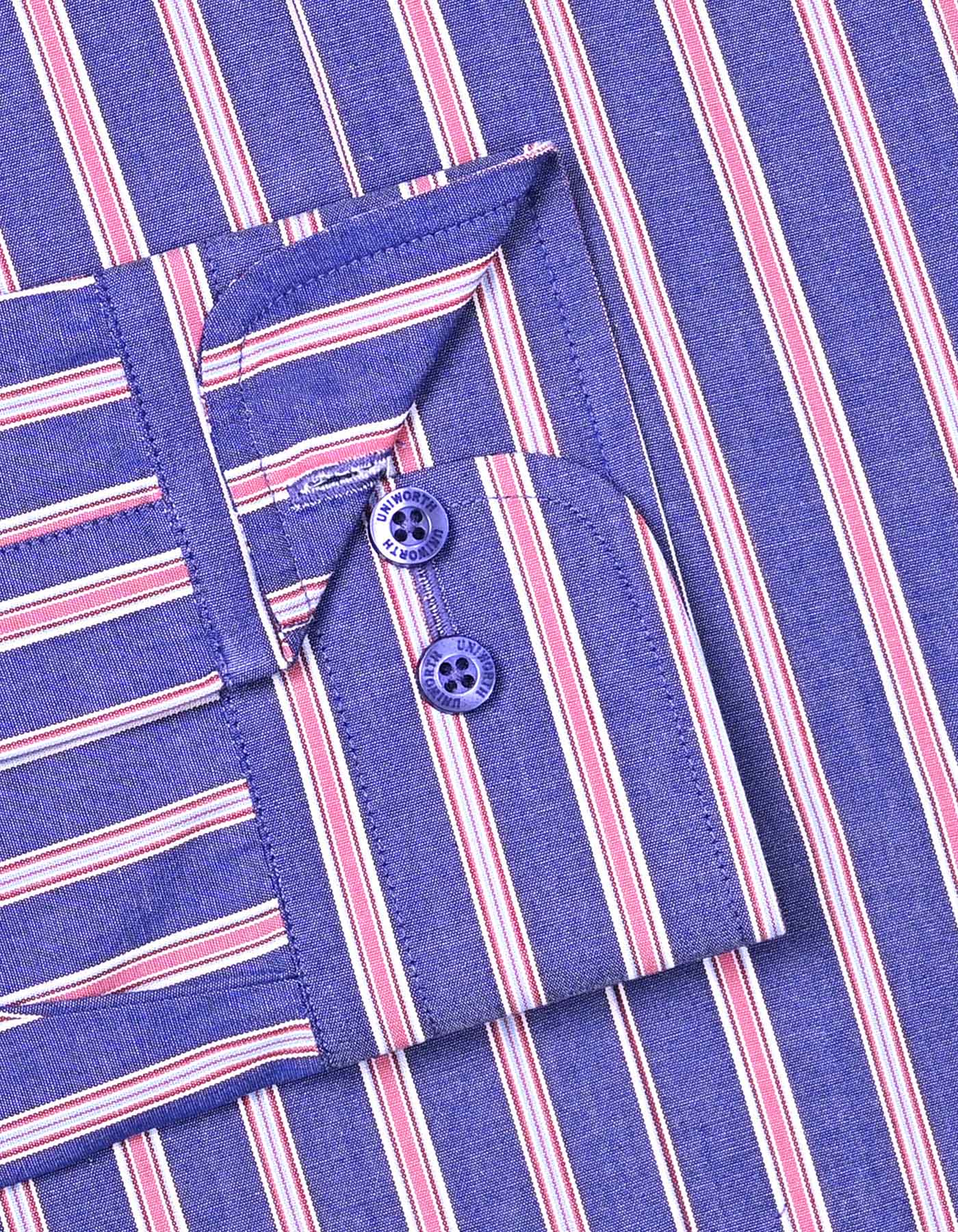 Stripe Purple Classic Fit Shirt FS2725-2RF-15.5