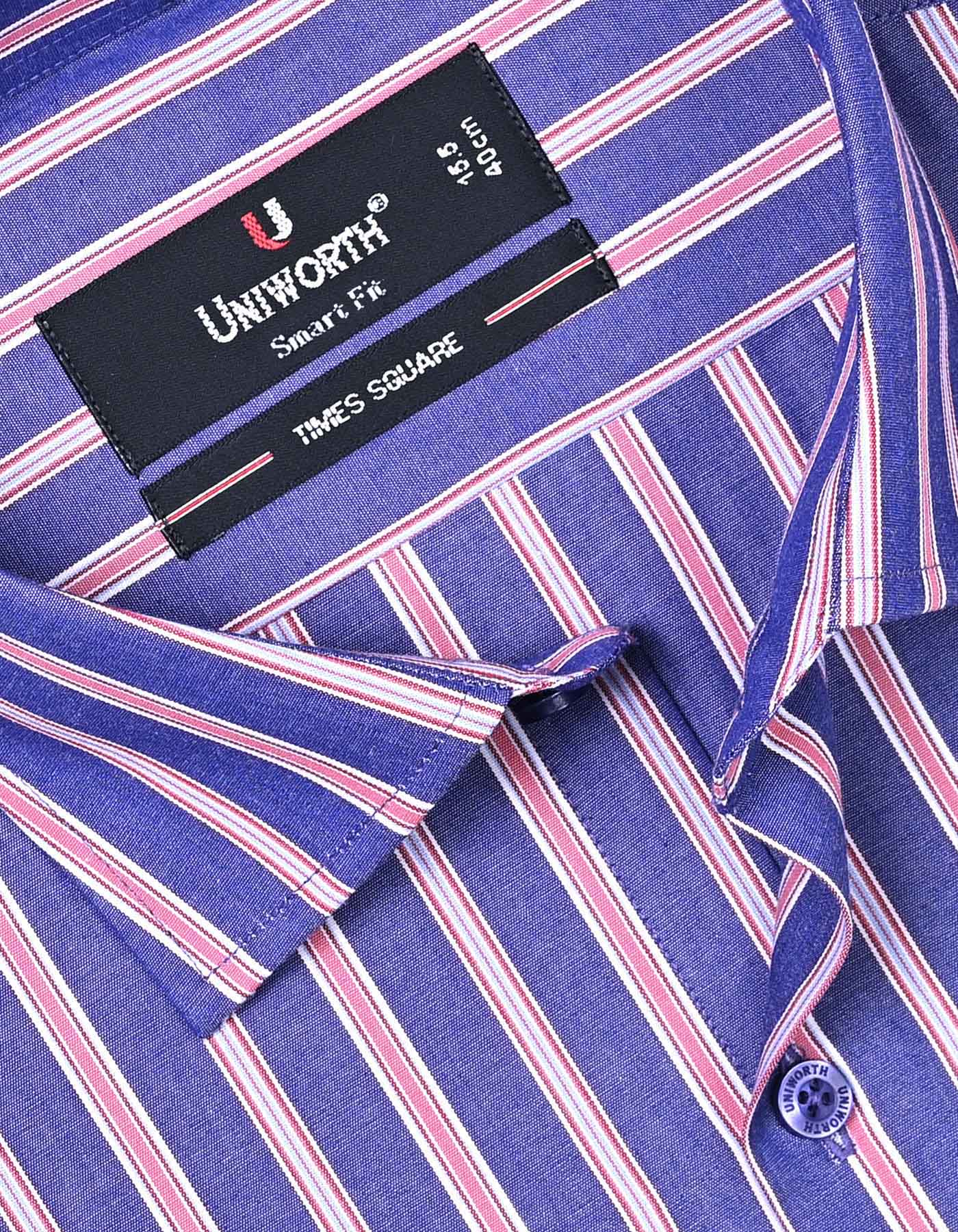 Stripe Purple Tailored Smart Fit Shirt FS2725-2SF-15