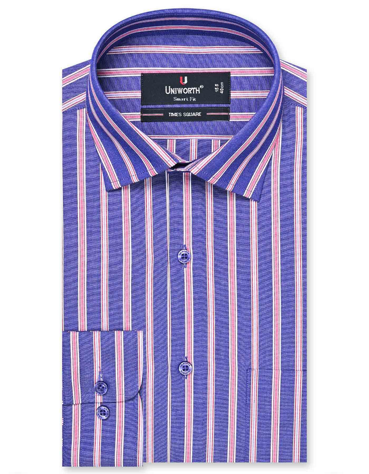Stripe Purple Tailored Smart Fit Shirt FS2725-2SF-14.5