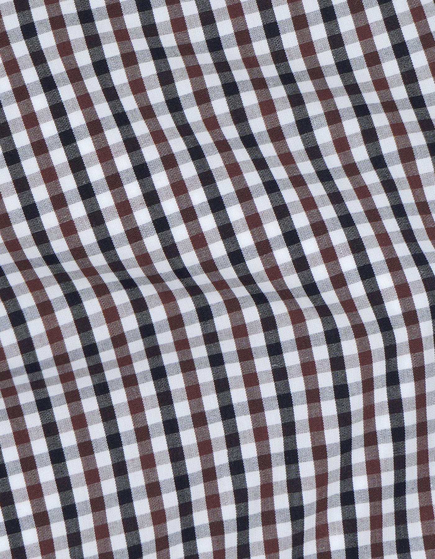 Check White/Brown Tailored Smart Fit Shirt FS2726-1SF-16