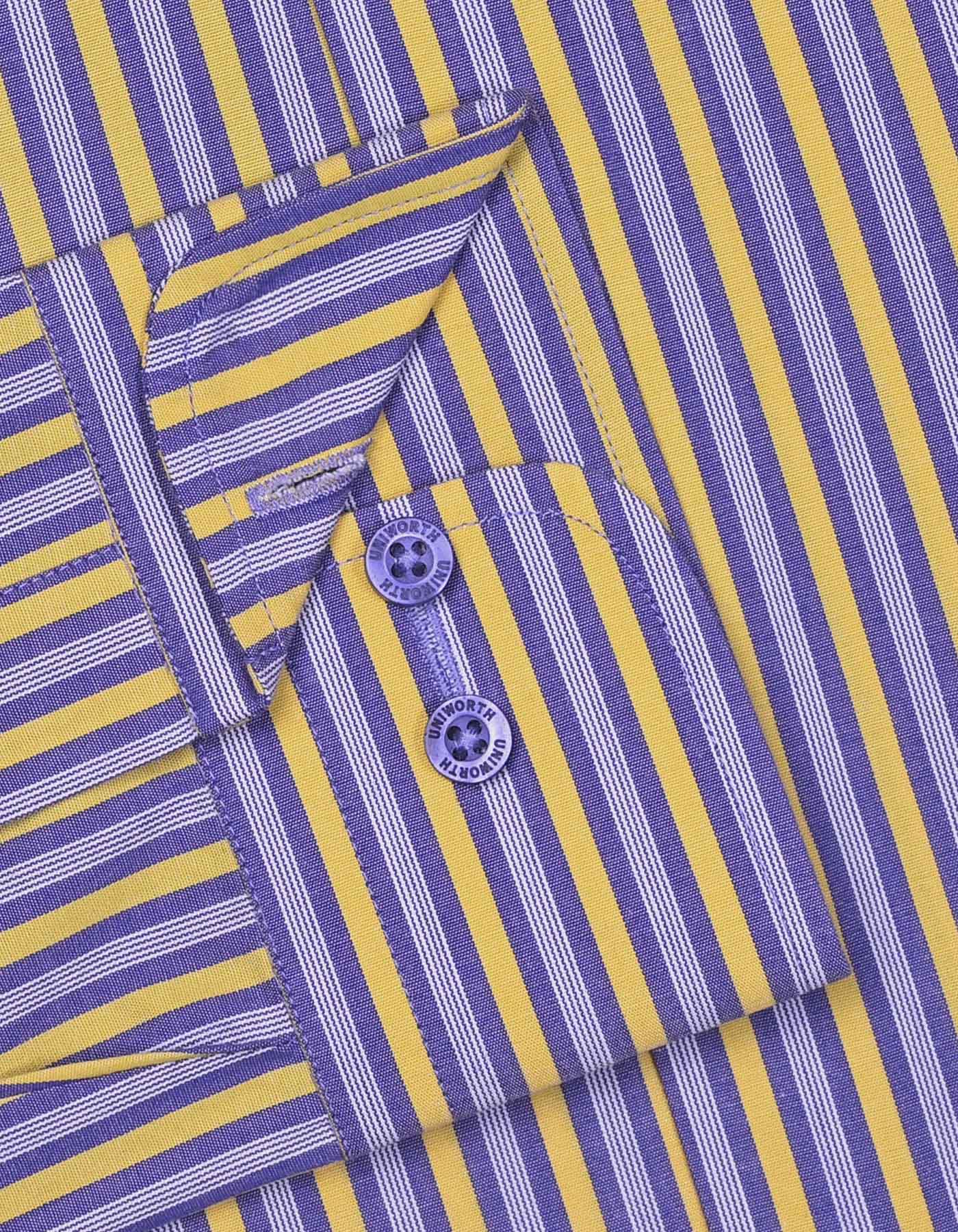 Stripe Yellow Classic Fit Shirt FS2726-2RF-15.5