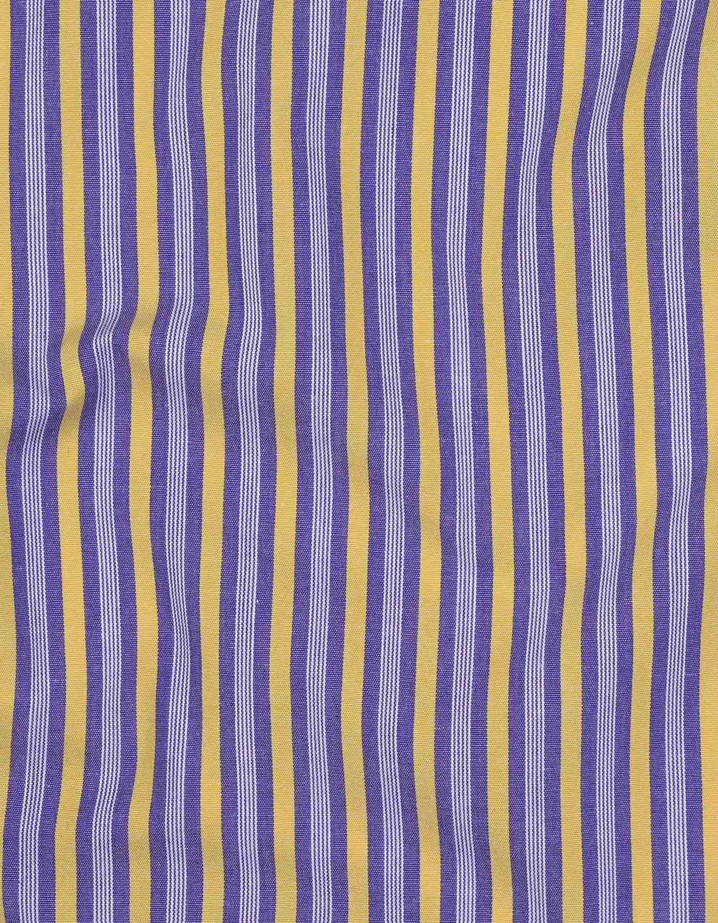 Stripe Yellow Tailored Smart Fit Shirt FS2726-2SF-16