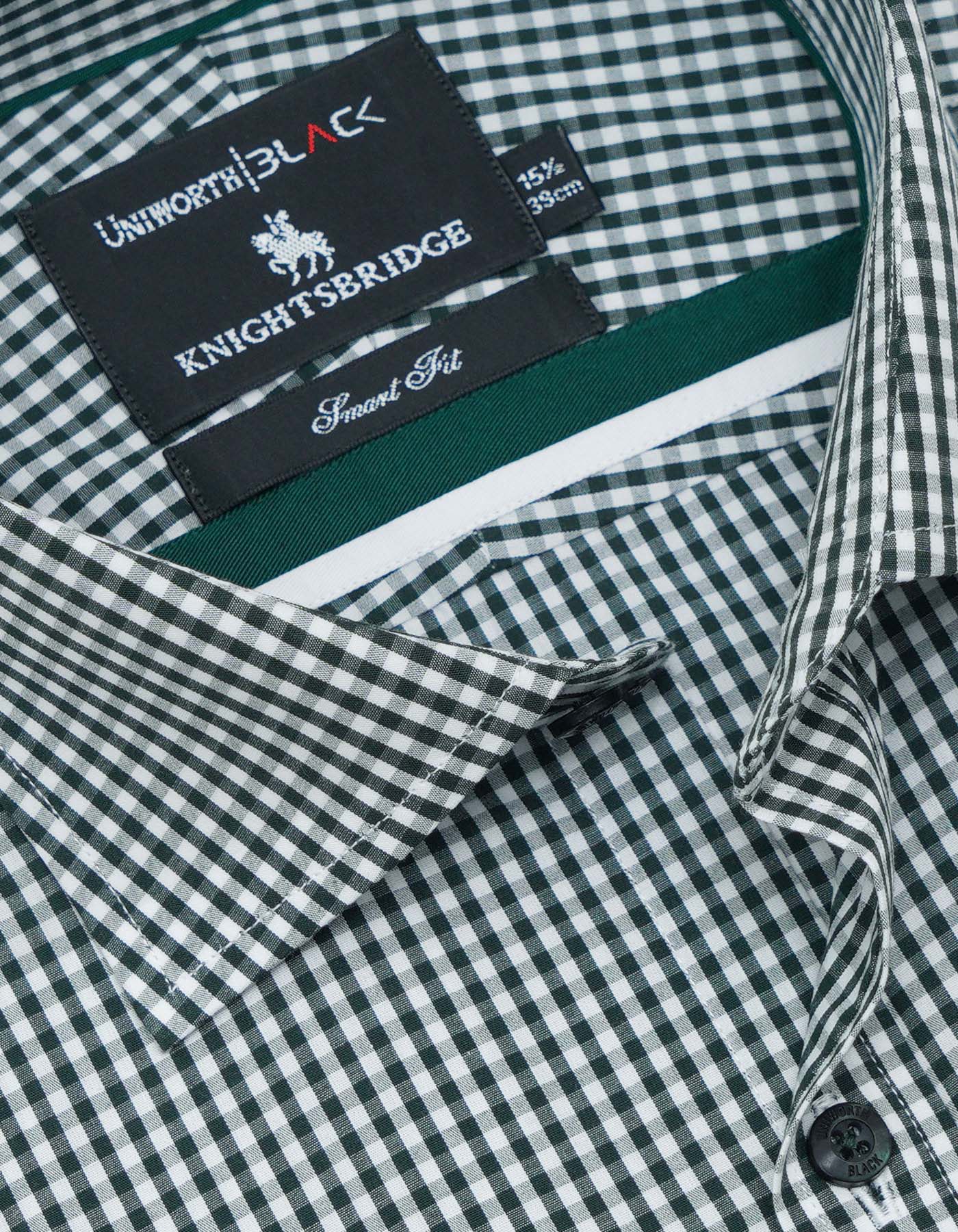Check White/L Green Tailored Smart Fit Shirt FS2727-1SF-15