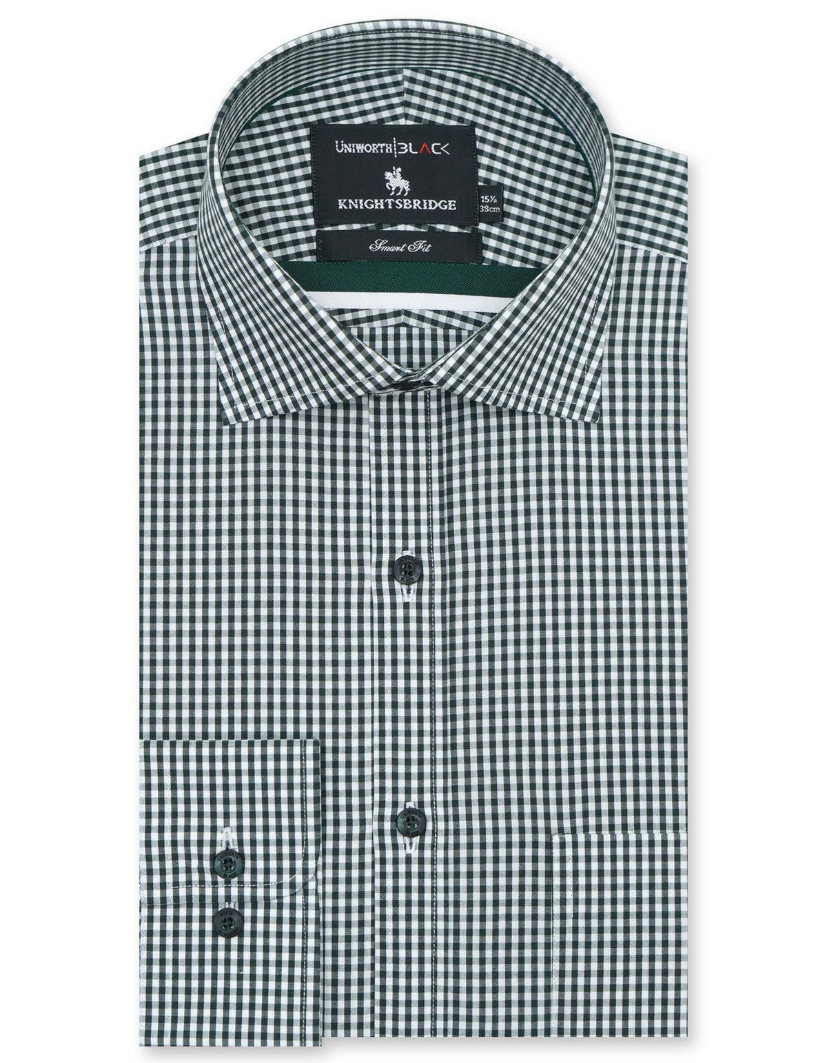 Check White/L Green Tailored Smart Fit Shirt FS2727-1SF-14.5